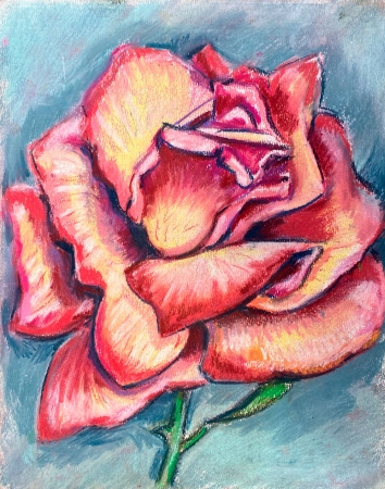 Beautiful rose by artist Anastasia Shimanskaya